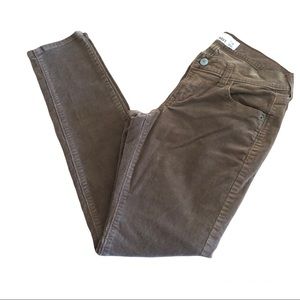 Old Navy Rockstar Skinny Brown Aniseed Corduroy Pants Women's Size 4